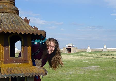 Happy girl in mongolia